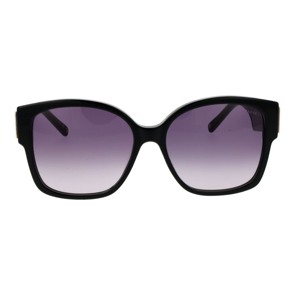 Ted Baker Women’s Sunglasses – Black Square Frame, Purple Gradient Lenses