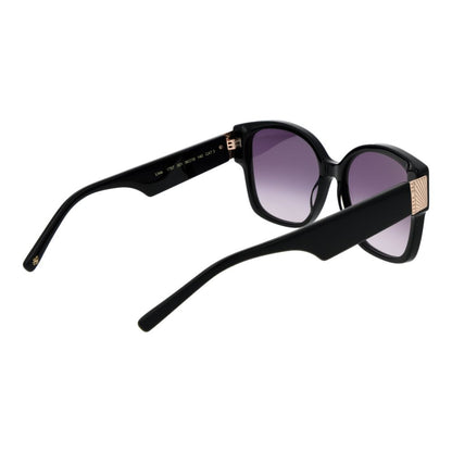 Ted Baker Women’s Sunglasses – Black Square Frame, Purple Gradient Lenses