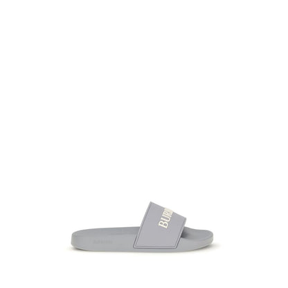 Burberry Gray Rubber Slides for Men