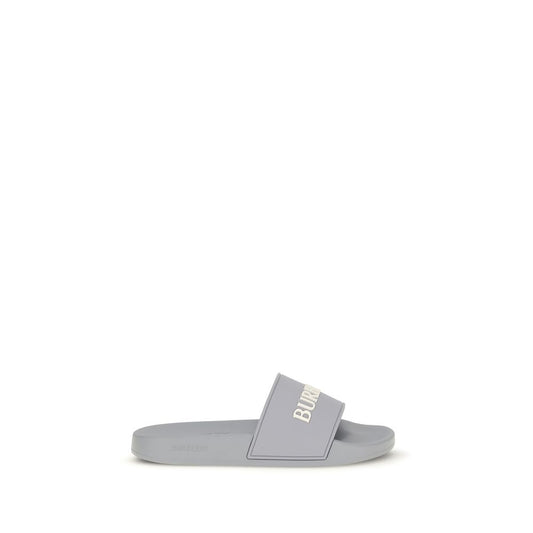 Burberry Gray Rubber Slides for Men