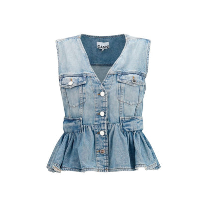 Ganni Blue Cotton Denim Jacket IT36 | XS, IT38 | S