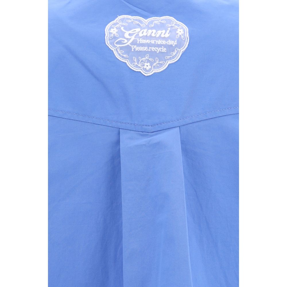 Ganni Blue Cotton Pattern Shirt IT36 | XS