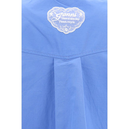 Ganni Blue Cotton Pattern Shirt IT36 | XS