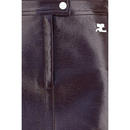 Courrèges Bordeaux Cotton Mini Skirt - IT36 | XS