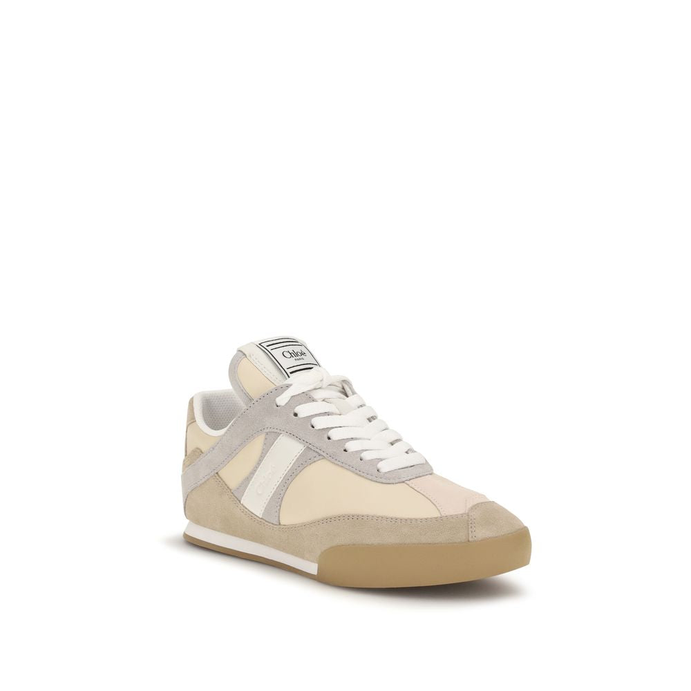 Chloé Beige Leather Kick Sneakers for Women