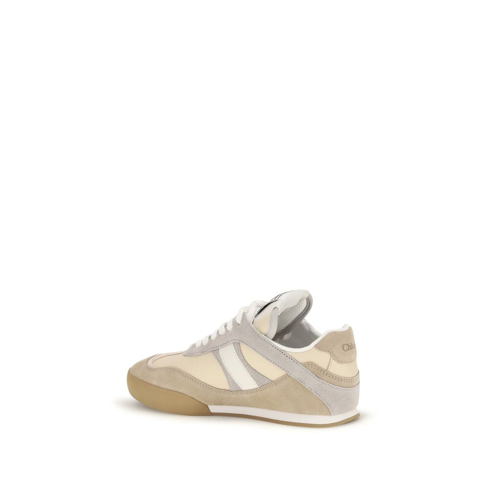 Chloé Beige Leather Kick Sneakers for Women