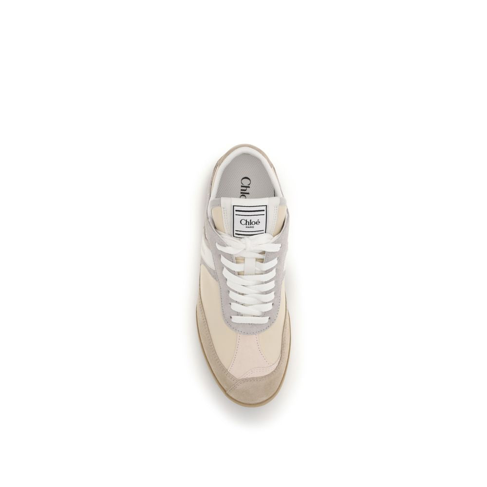 Chloé Beige Leather Kick Sneakers for Women