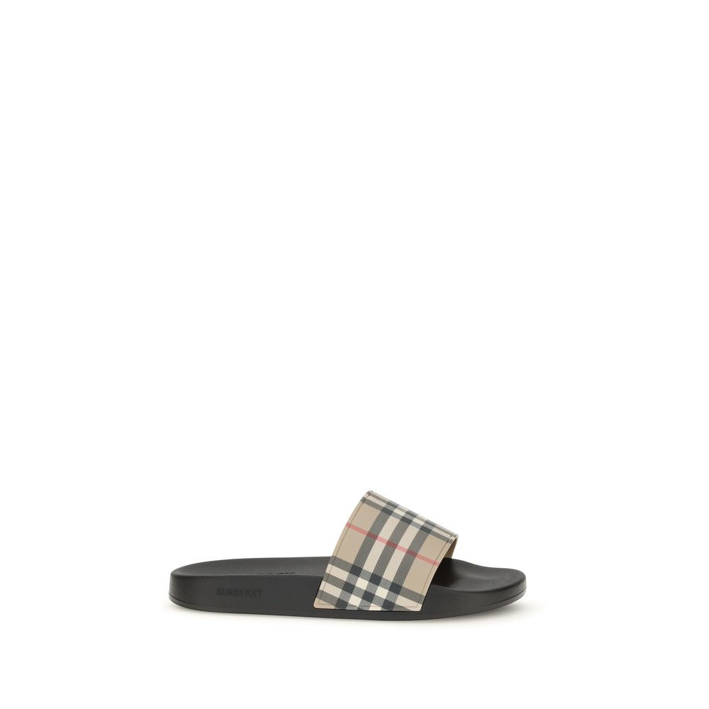 Burberry Black Rubber Slides for Men