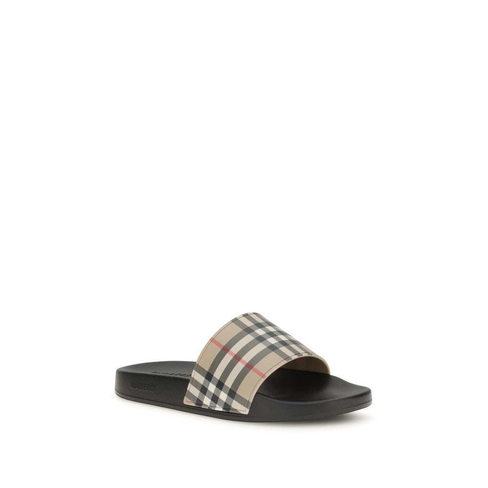 Burberry Black Rubber Slides for Men