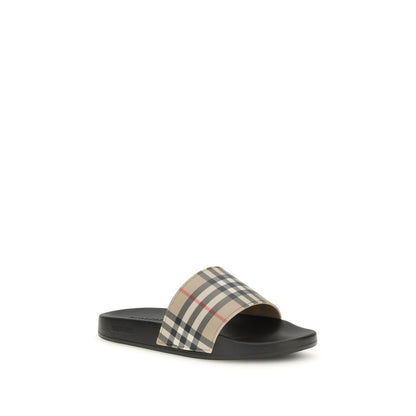 Burberry Black Rubber Slides for Men