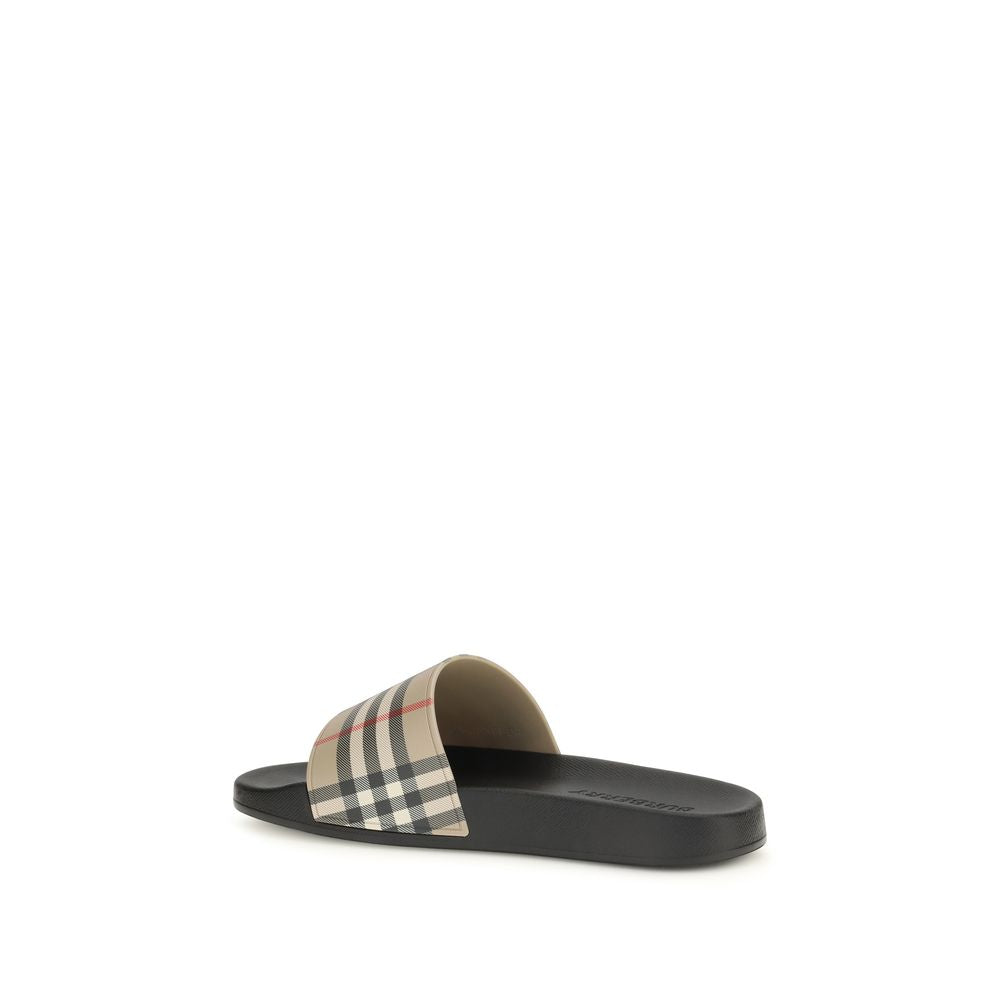 Burberry Black Rubber Slides for Men