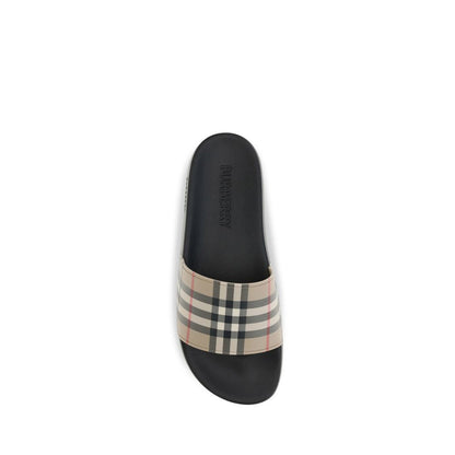 Burberry Black Rubber Slides for Men