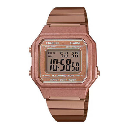 Casio Unisex Digital Watch, Pink Stainless Steel, Quartz