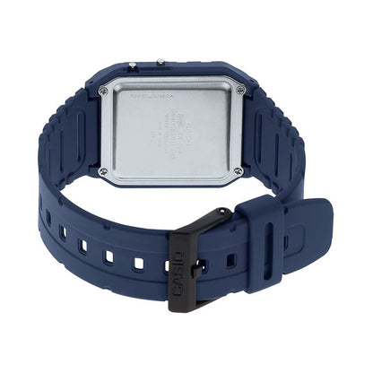 Casio Unisex Blue Resin Digital Watch with Black Dial