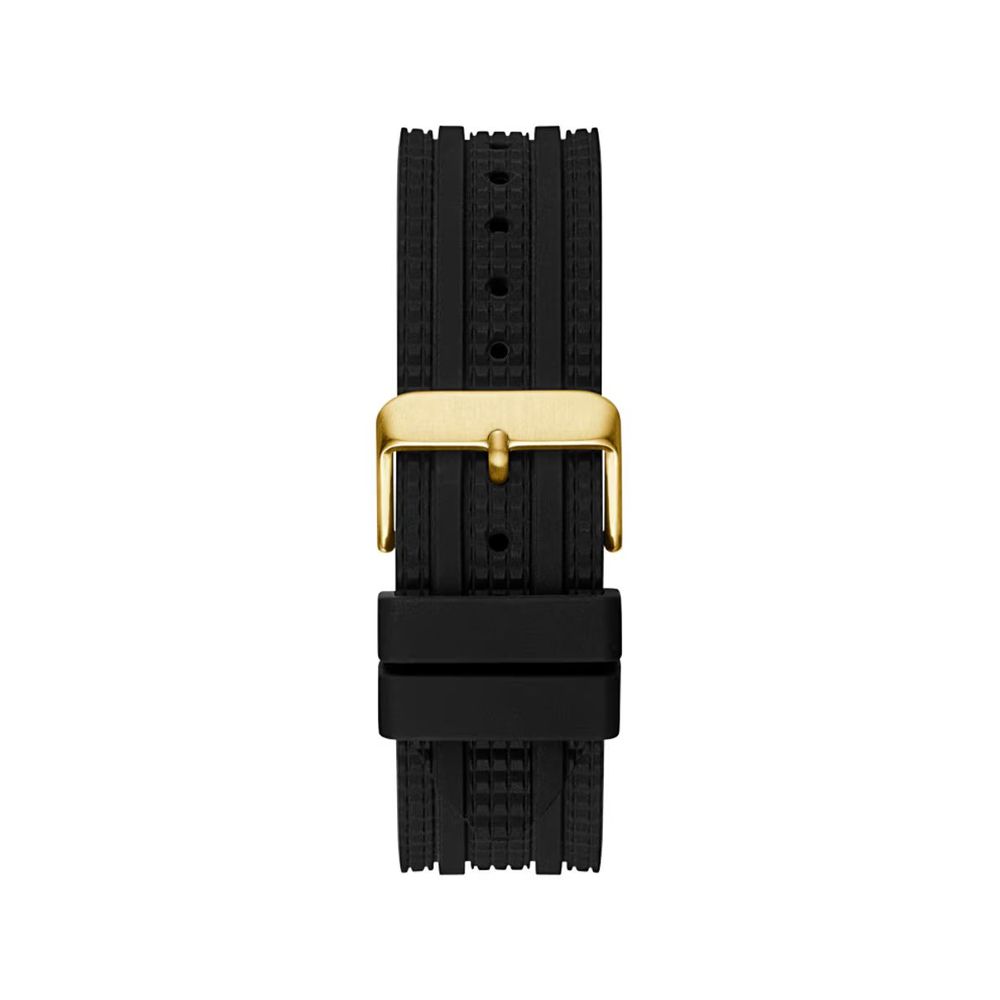 Guess Men's Black Silicone Dress Watch with Day Function