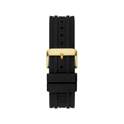 Guess Men's Black Silicone Dress Watch with Day Function