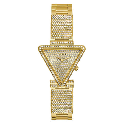 Guess Women’s Gold Stainless Steel Dress Watch with Grey Dial