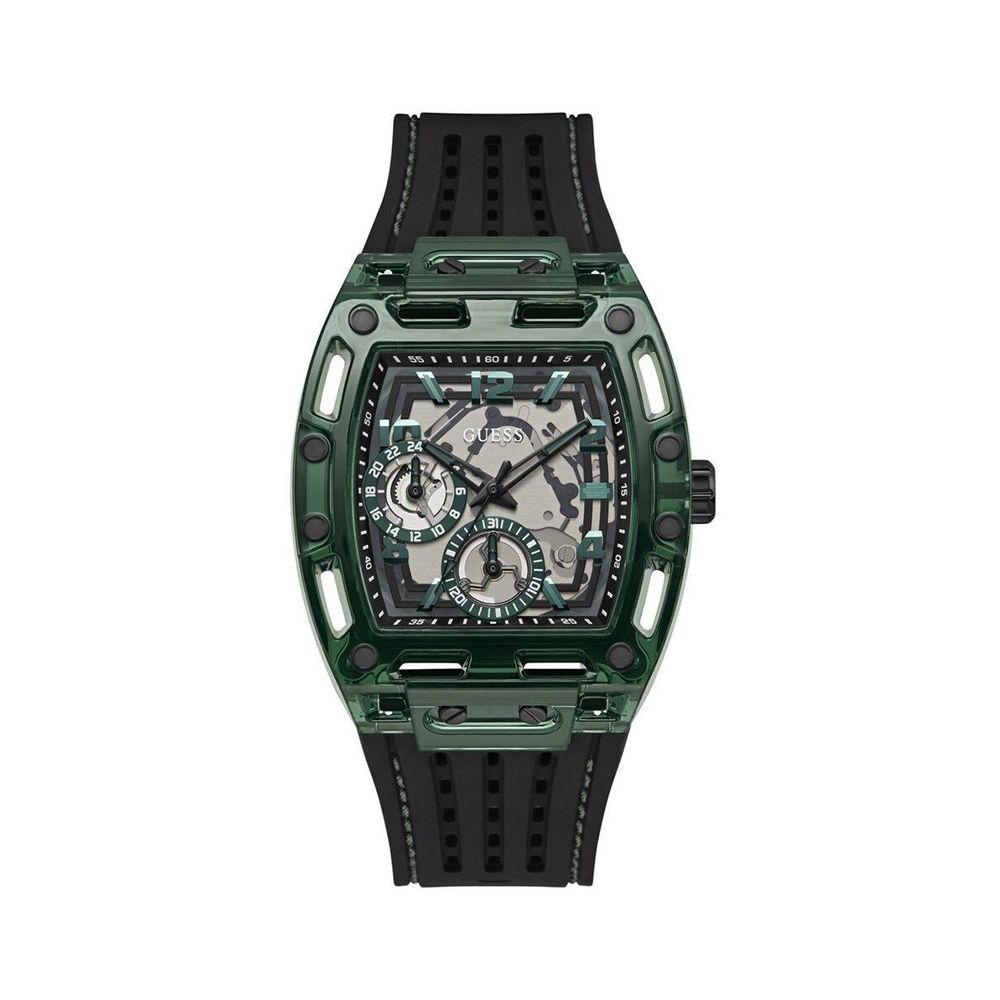 Guess Men's Black Silicone Sport Watch with Date Function