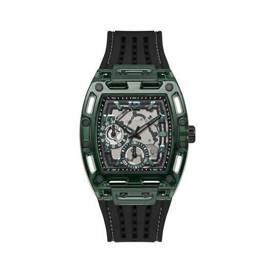 Guess Men's Black Silicone Sport Watch with Date Function