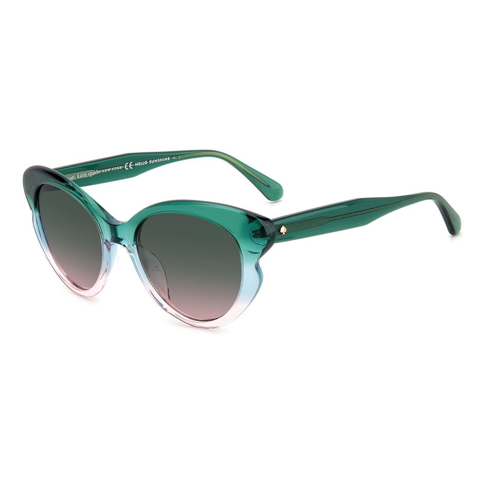 Kate Spade Women’s Sunglasses – Green Cat-Eye Frame, Gradient Lenses