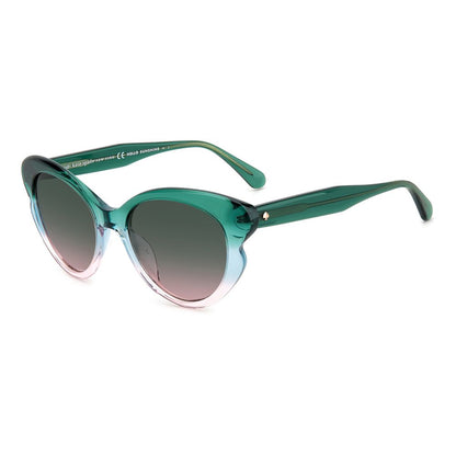 Kate Spade Women’s Sunglasses – Green Cat-Eye Frame, Gradient Lenses