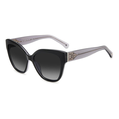 Kate Spade Women’s Sunglasses – Black Cat-Eye Frame, Dark Gradient Lenses