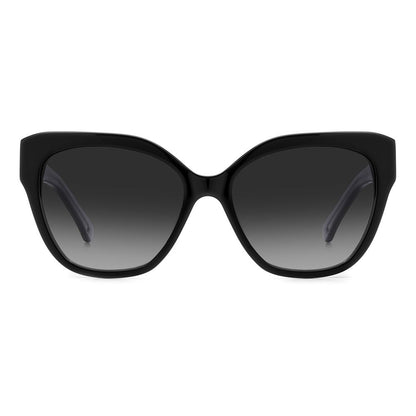 Kate Spade Women’s Sunglasses – Black Cat-Eye Frame, Dark Gradient Lenses