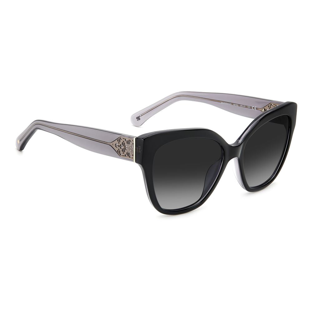 Kate Spade Women’s Sunglasses – Black Cat-Eye Frame, Dark Gradient Lenses