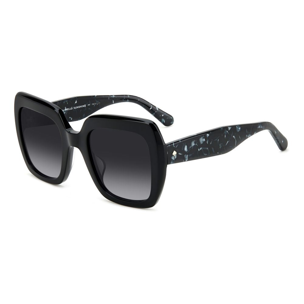 Kate Spade Women’s Sunglasses – Black Square Frame, Dark Gradient Lenses