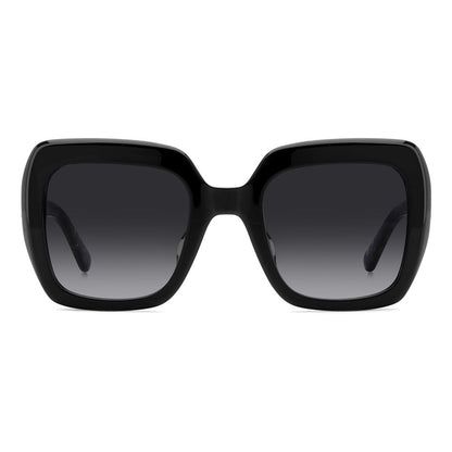 Kate Spade Women’s Sunglasses – Black Square Frame, Dark Gradient Lenses