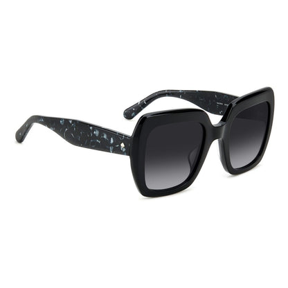 Kate Spade Women’s Sunglasses – Black Square Frame, Dark Gradient Lenses