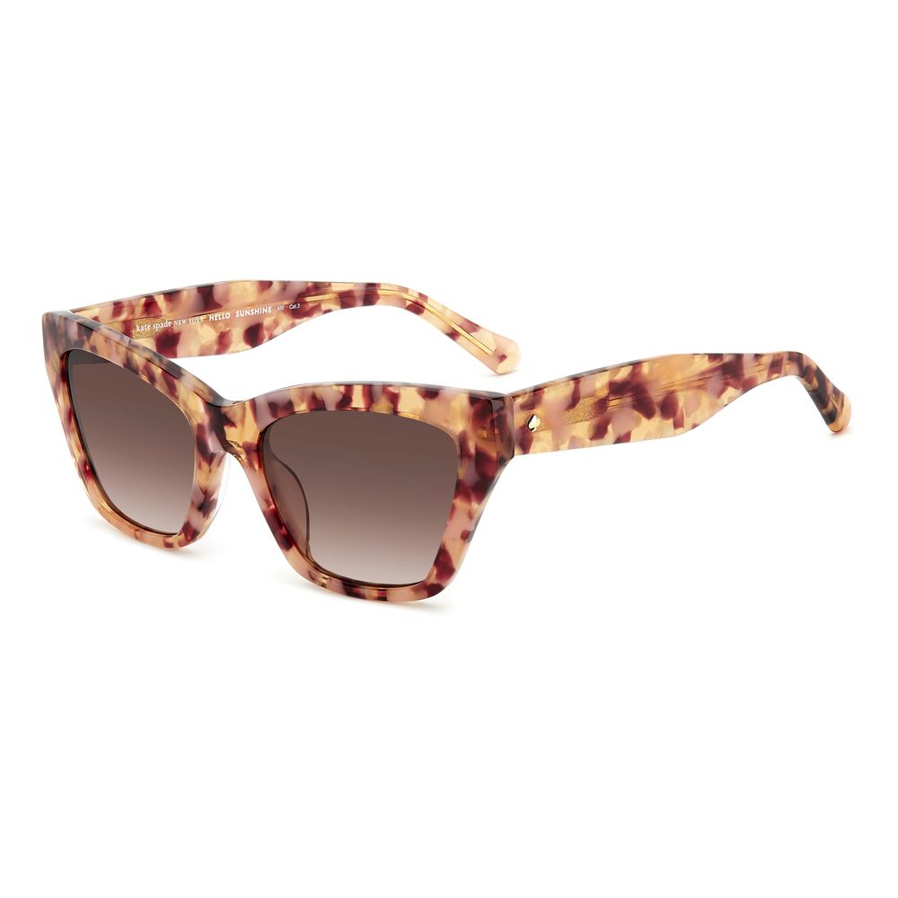 Kate Spade Women’s Sunglasses – Multicolor Cat-Eye Frame, Brown Gradient Lenses