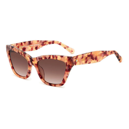 Kate Spade Women’s Sunglasses – Multicolor Cat-Eye Frame, Brown Gradient Lenses