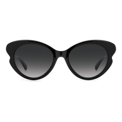 Kate Spade Women’s Sunglasses – Black Cat-Eye Frame, Dark Lenses