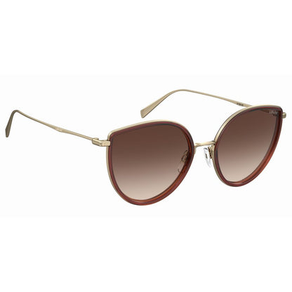 Levi's Women’s Sunglasses – Brown Metal Frame, Gradient Lenses