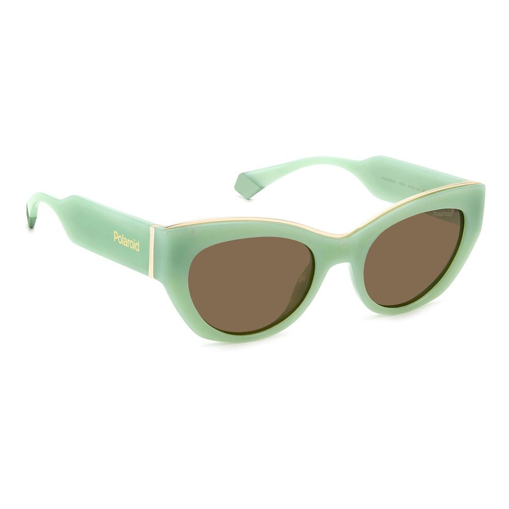 Polaroid Women’s Bicolor Sunglasses – Green Frame, Brown Lenses
