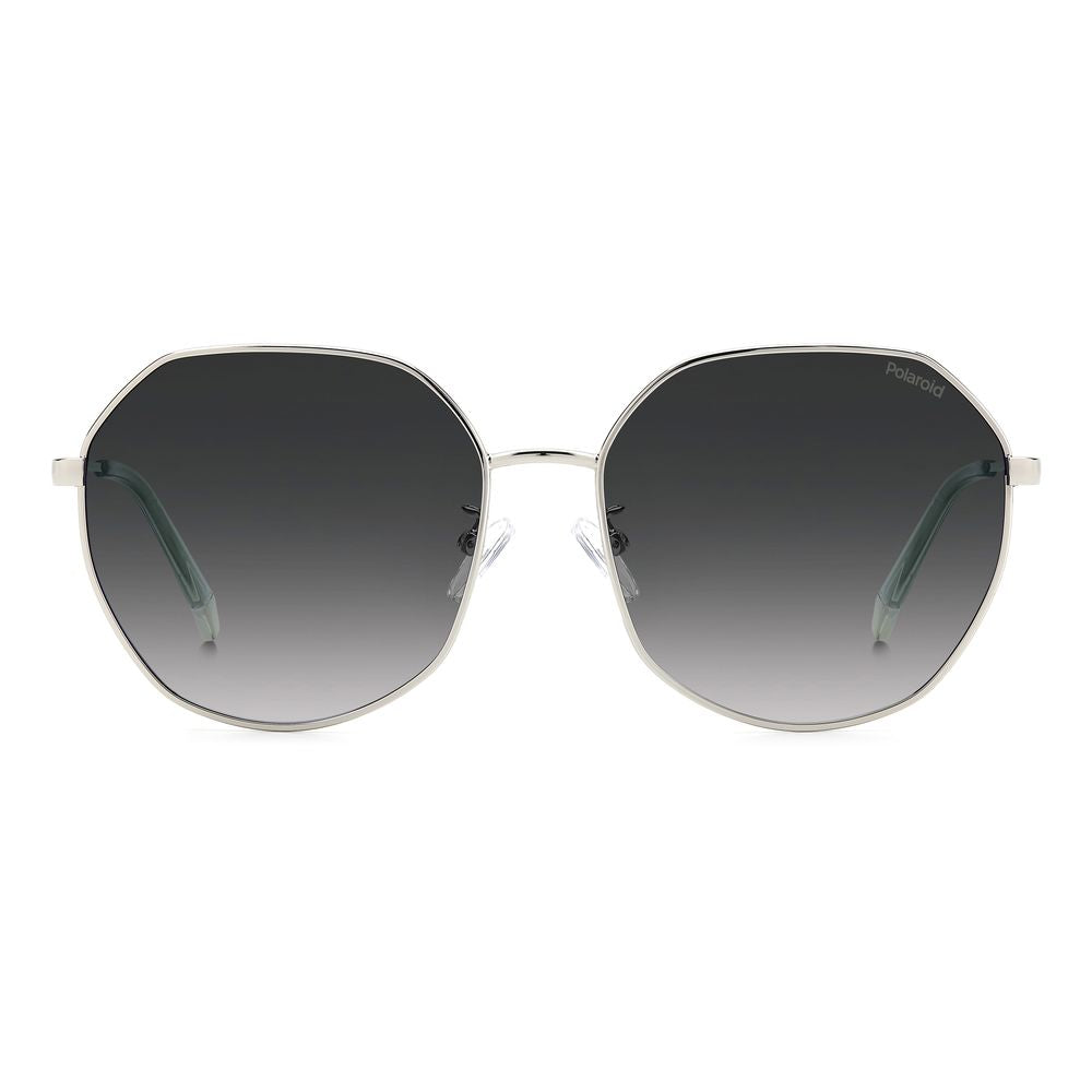 Polaroid Women’s Sunglasses – Grey Metal Frame, Octagonal Lenses