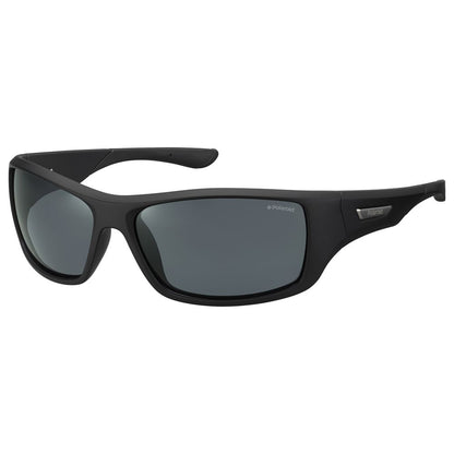 Polaroid Men's Sunglasses – Black Plastic Frame, Grey Lenses