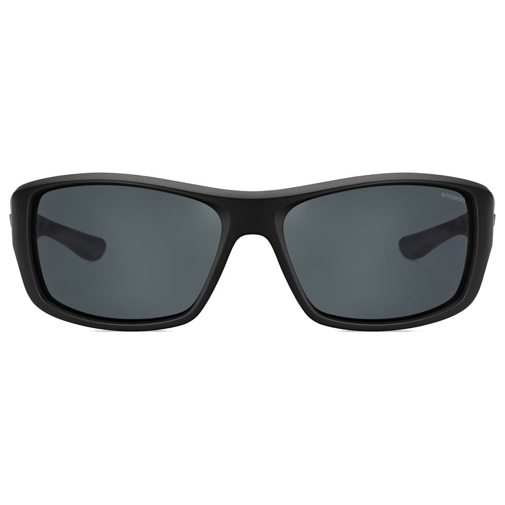 Polaroid Men's Sunglasses – Black Plastic Frame, Grey Lenses