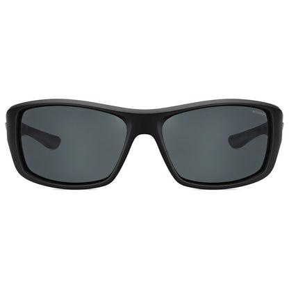 Polaroid Men's Sunglasses – Black Plastic Frame, Grey Lenses
