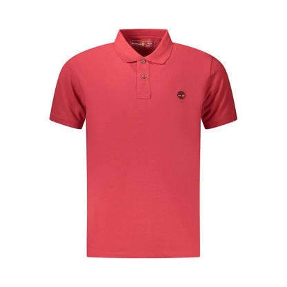 Timberland Red Cotton Men Polo Shirt M
