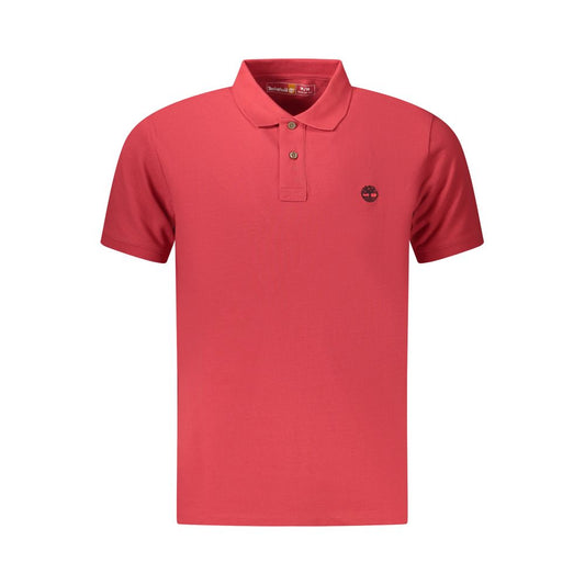 Timberland Red Cotton Men Polo Shirt M