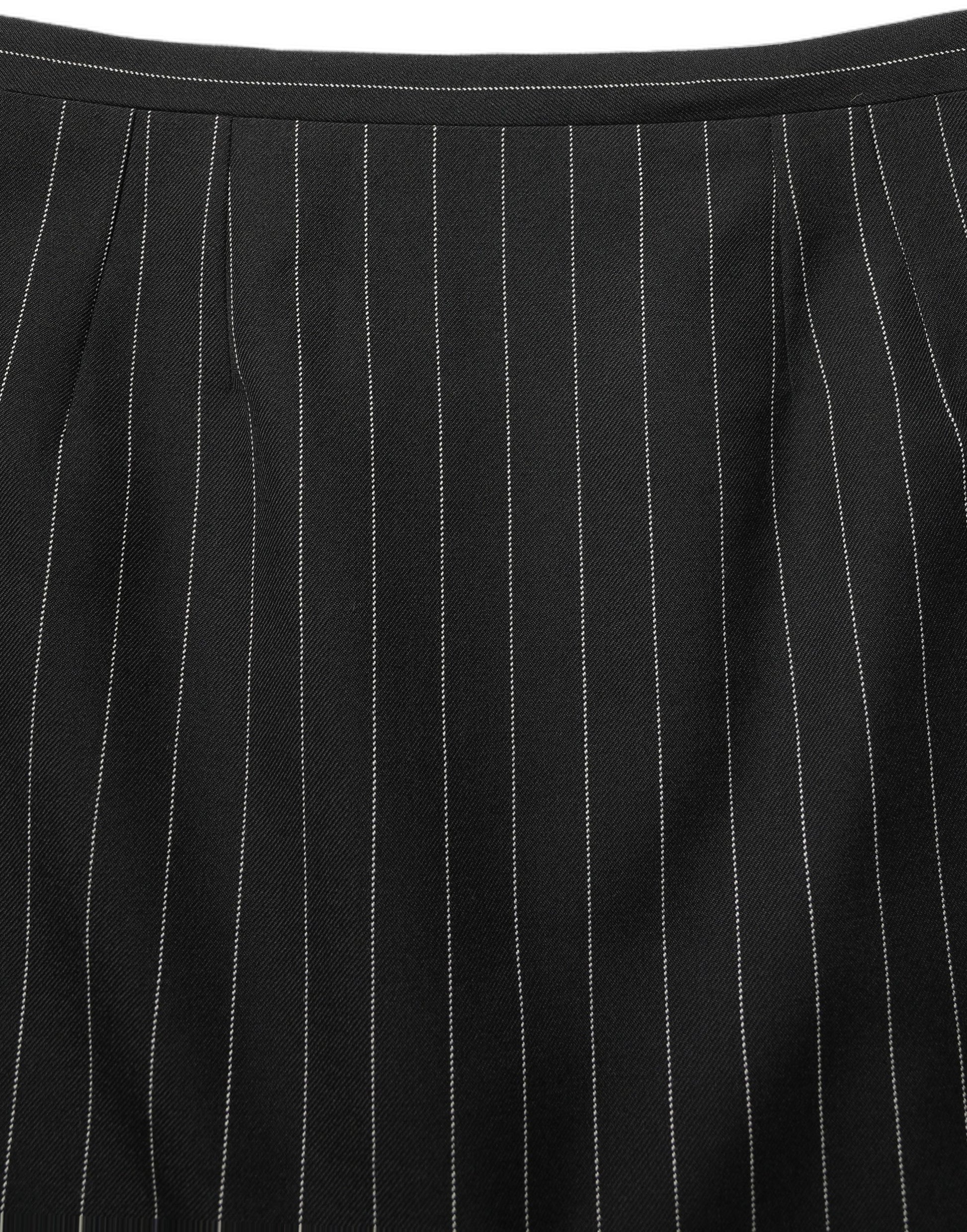 Dolce & Gabbana Black Pinstriped High Waist Pencil Cut Skirt