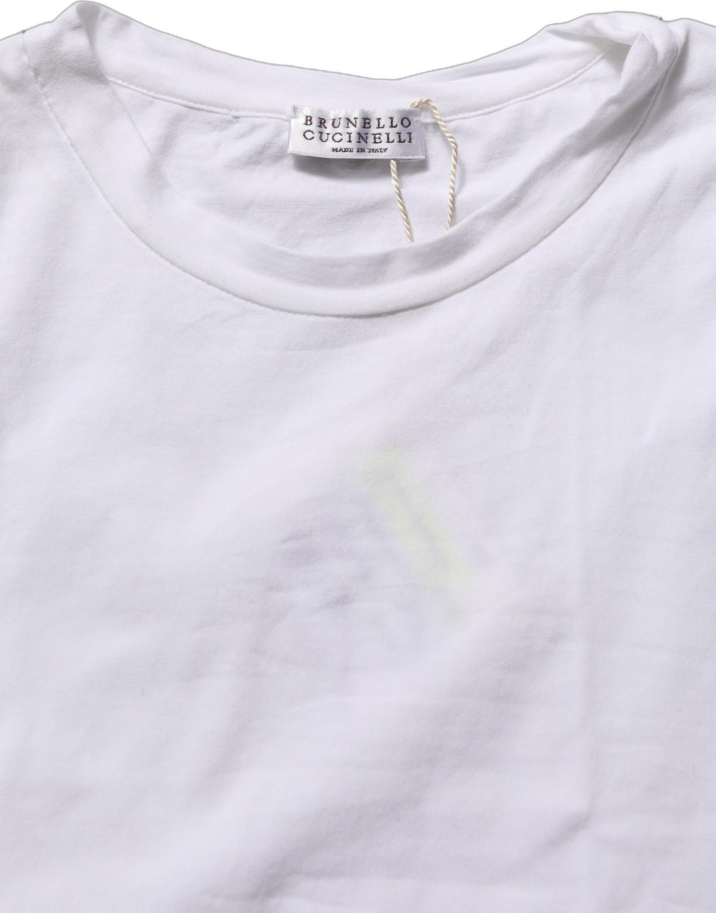 Brunello Cucinelli White SleeveLess Crew Neck Tank Blouse Top