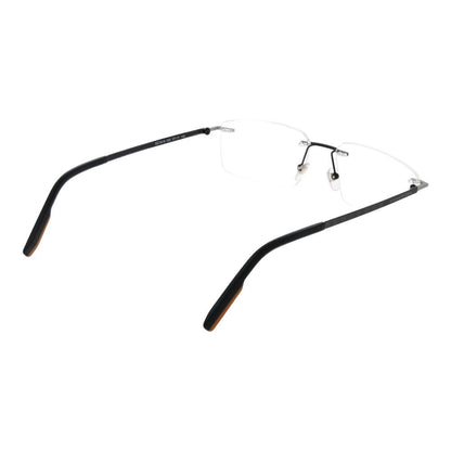 Ermenegildo Zegna Men’s Glasses – Gunmetal Rectangle Frames
