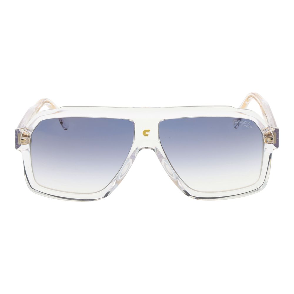 Carrera Men’s Transparent Sunglasses – Blue Mirrored Gradient Lenses