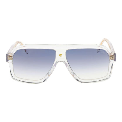Carrera Men’s Transparent Sunglasses – Blue Mirrored Gradient Lenses