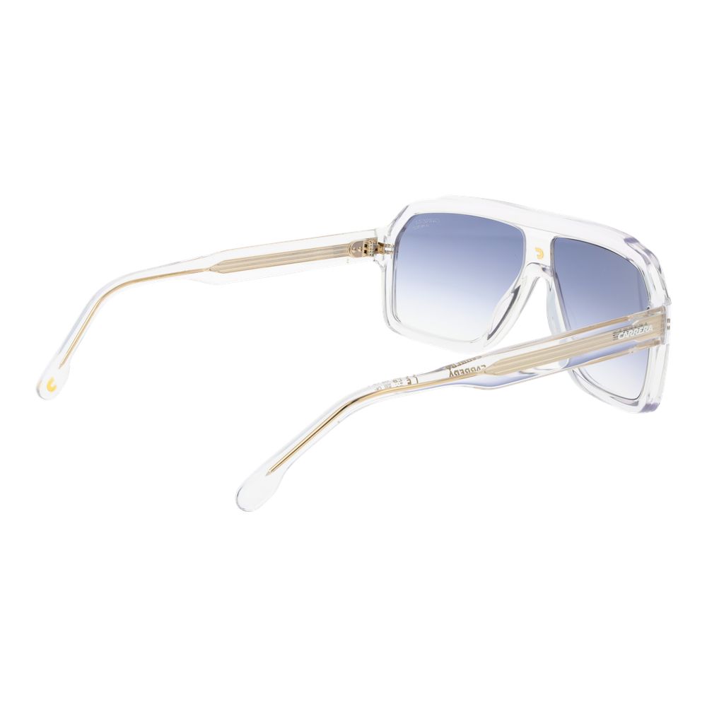 Carrera Men’s Transparent Sunglasses – Blue Mirrored Gradient Lenses