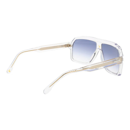 Carrera Men’s Transparent Sunglasses – Blue Mirrored Gradient Lenses
