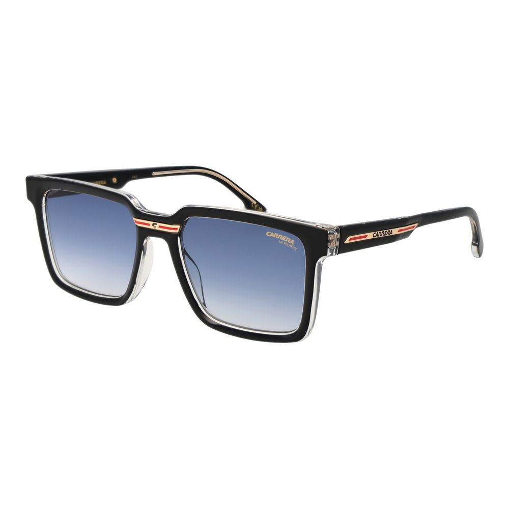 Carrera Black Eco Polyamide Sunglasses – Square Frame, Blue Gradient Lenses